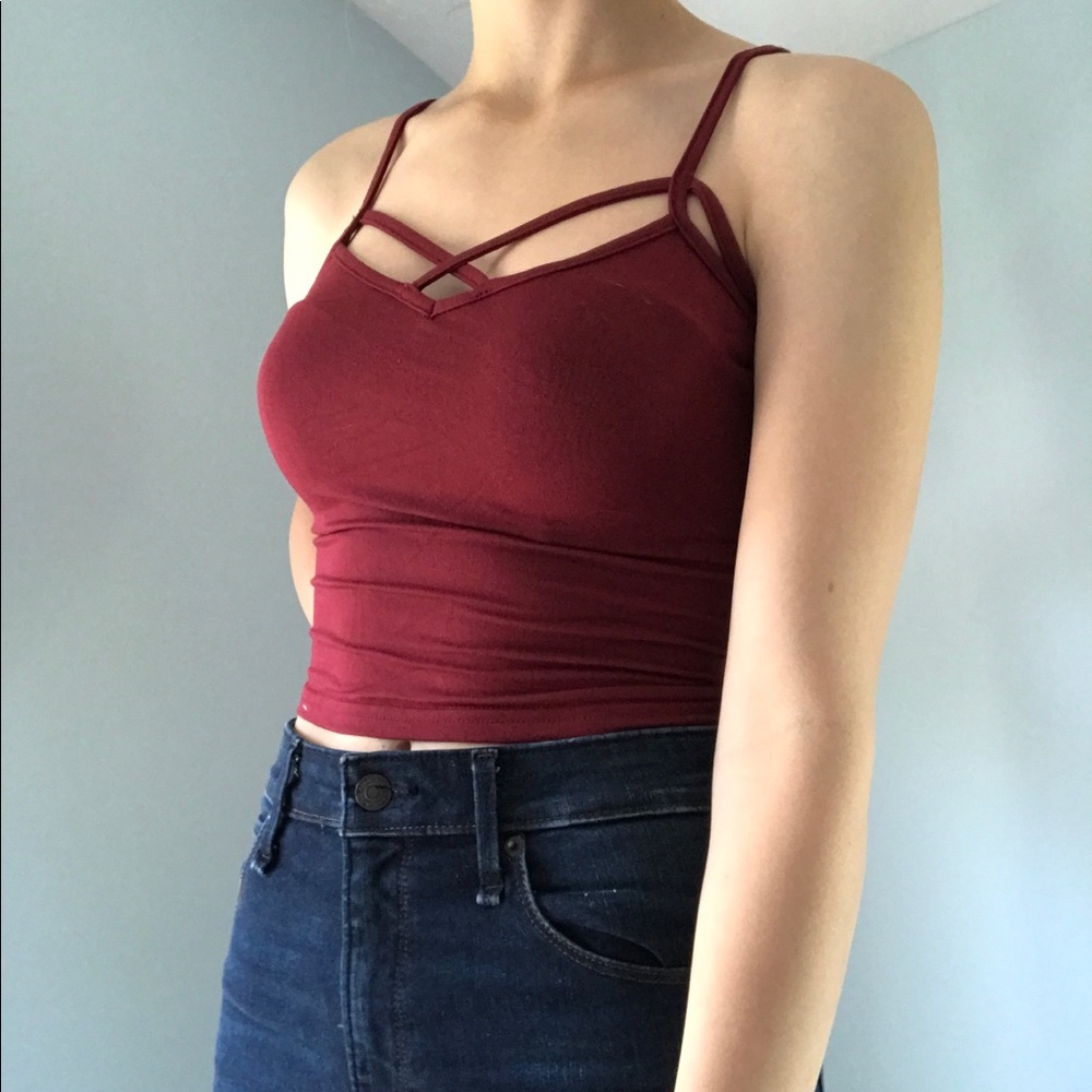 Shein Red Strappy Tank Top XS